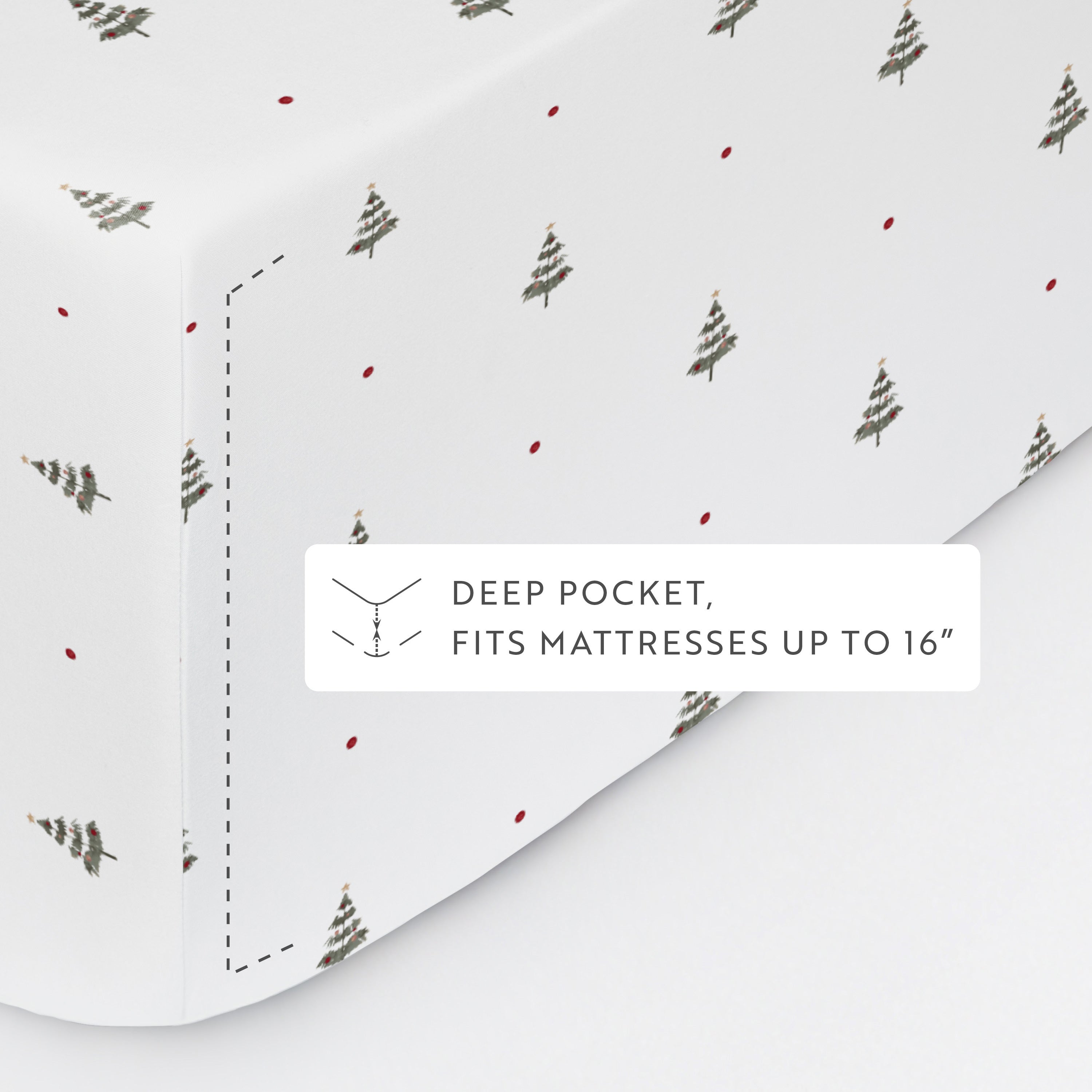 Christmas Tree Patterned 4-Piece Sheet Set