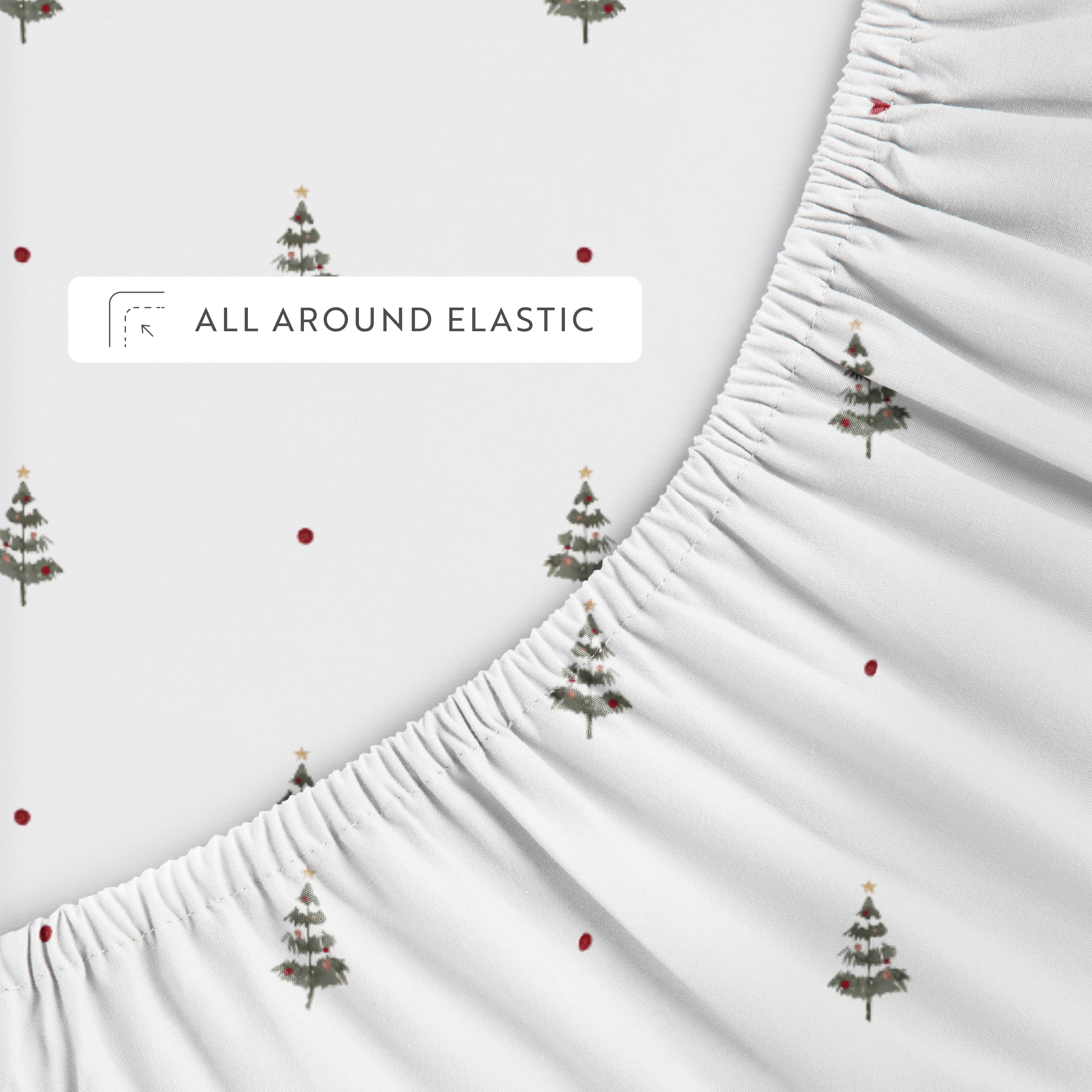 Christmas Tree Patterned 4-Piece Sheet Set