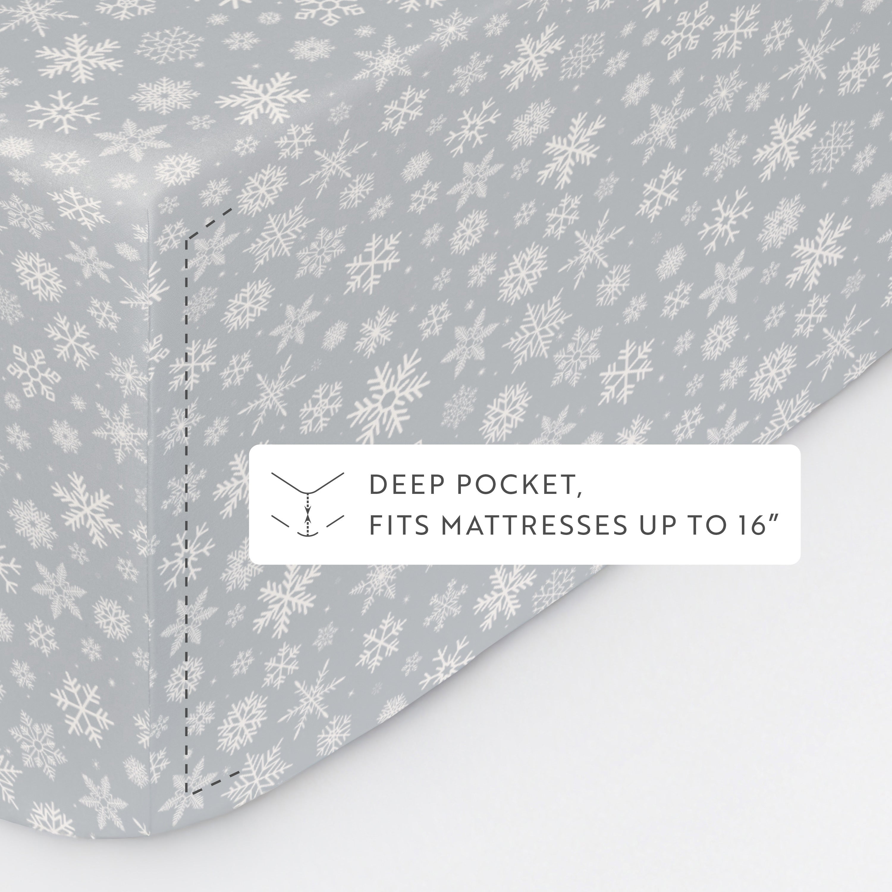 Let It Snow Patterned 4-Piece Sheet Set
