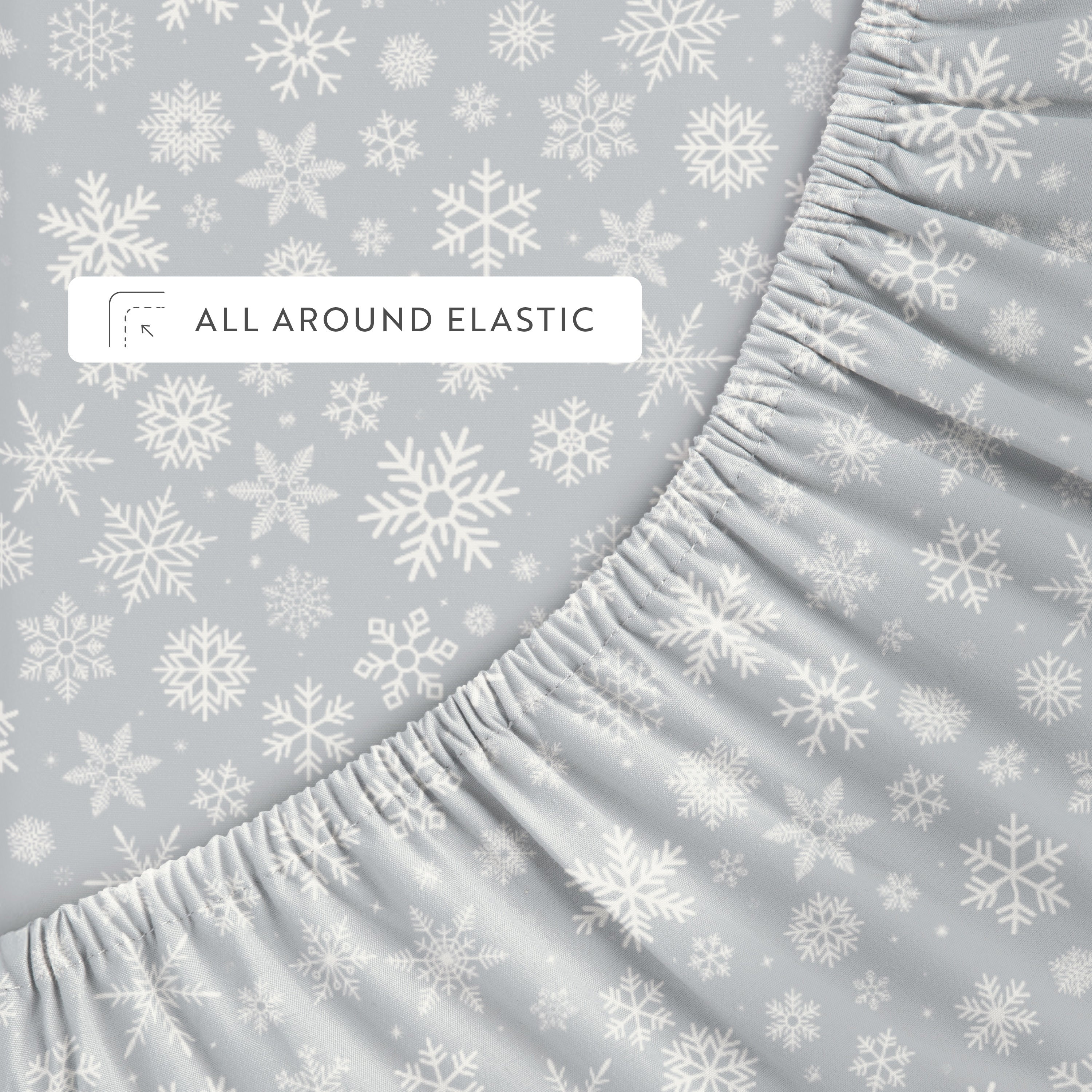 Let It Snow Patterned 4-Piece Sheet Set