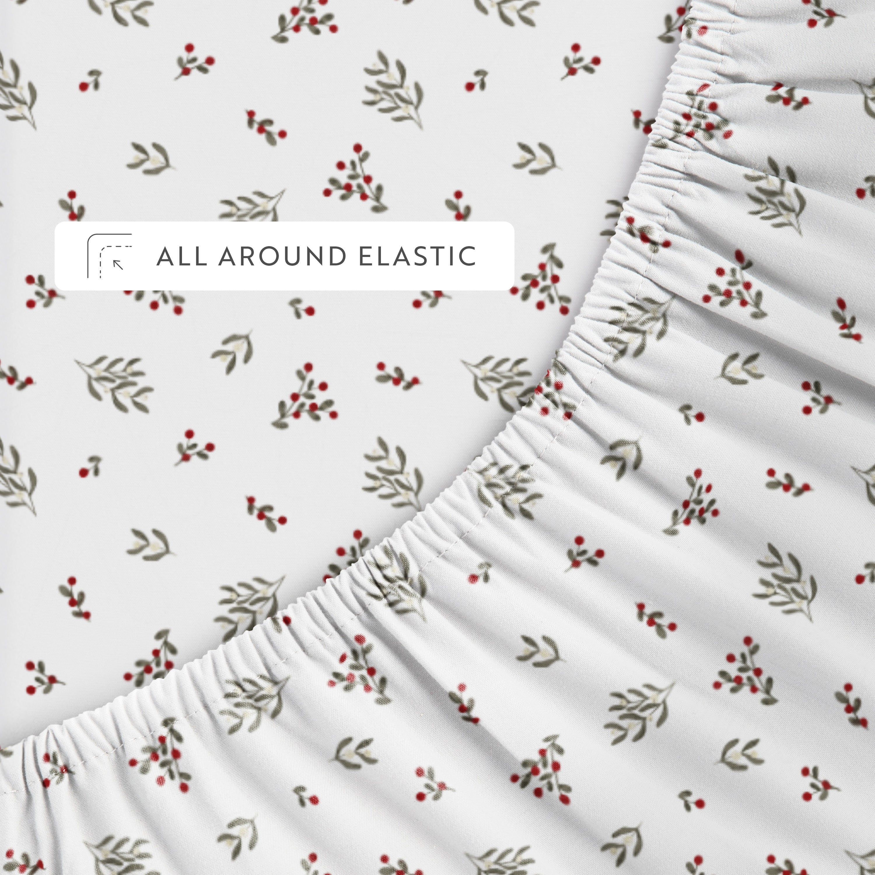 Winter Berries Patterned 4-Piece Sheet Set