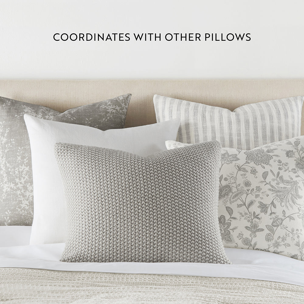 2-Pack Seed Stitch Knit With Jacobean Décor Throw Pillows (Sale) - Linen-sandhutch