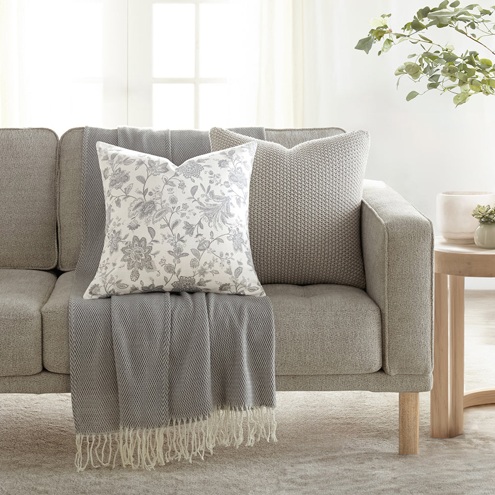 2-Pack Seed Stitch Knit With Jacobean Décor Throw Pillows (Sale) - Linen-sandhutch