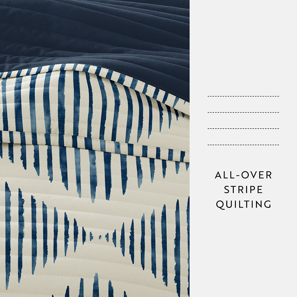 Distressed Diamond Reversible Quilted Coverlet Set (Sale) - Linen-sandhutch