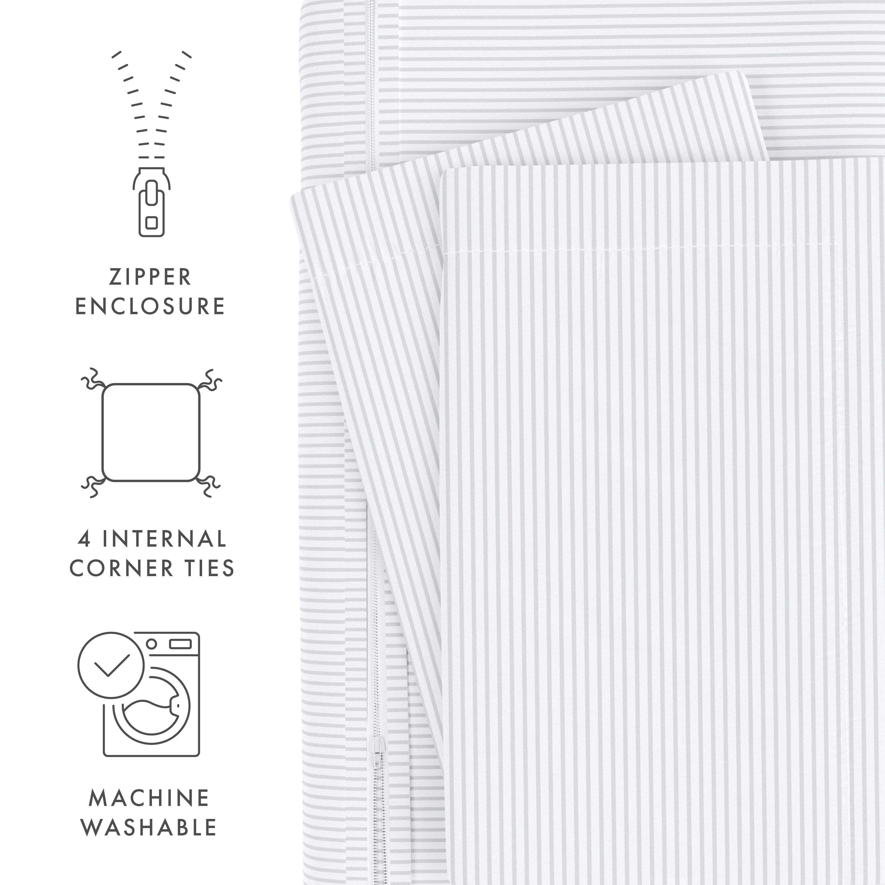 Pinstriped - Light Gray